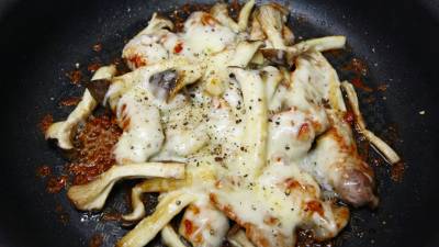 エリンギと豚肉のチーズ焼き