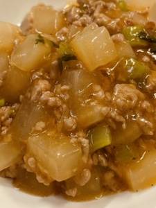 コロコロ大根の炒めマーボー