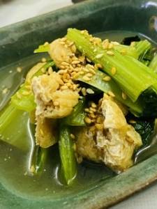 小松菜と油揚げの煮びたし