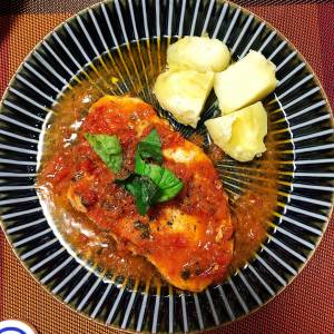 トマト風味かじきのソテー