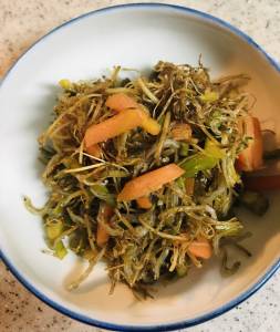 せりの根のきんぴら