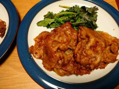 豚肉のみそしょうが焼き