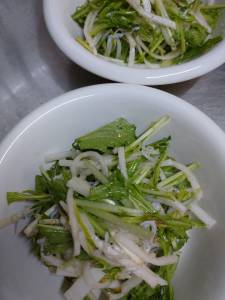 水菜と大根のサラダ
