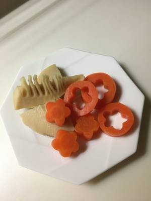 たけのことにんじんの煮しめ