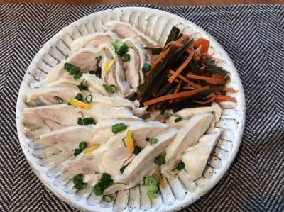 昆布だしゆで鶏