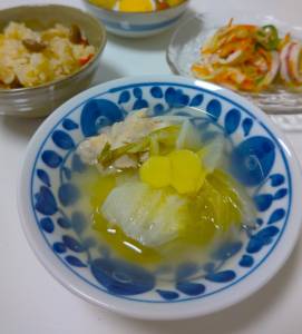白菜の鶏スープ煮