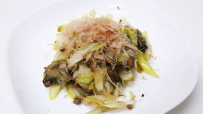 かきのねぎ塩炒め