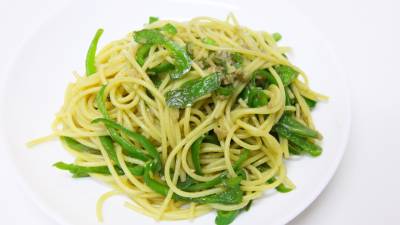 ピーマンのスパゲッティ