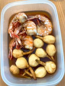 えびとくわいの揚げ煮