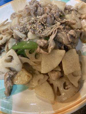 豚肉とれんこんの炒め煮