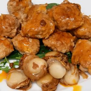 ふんわりつくねの照り焼き