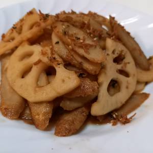 れんこんとじゃこの黒酢きんぴら