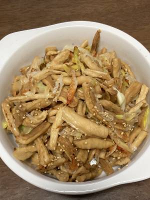 切り干し大根と桜えびの塩炒め