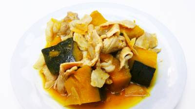 豚バラとかぼちゃの煮物