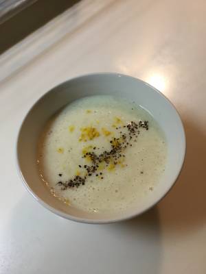 長芋の白みそ豆乳スープ