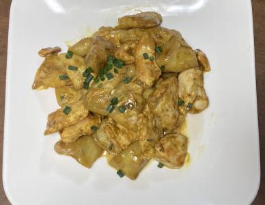 かぶと鶏むね肉のカレーマヨ炒め