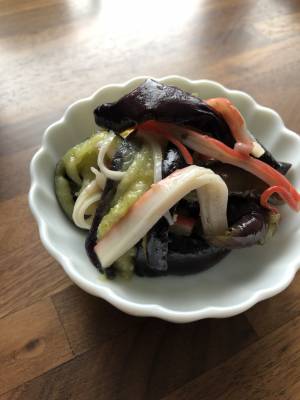 蒸しなすの柚子こしょうあえ