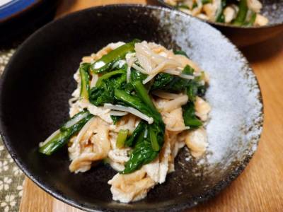 春菊と油揚のおひたし