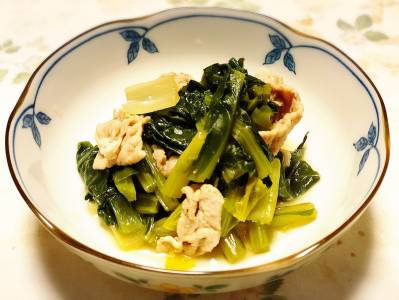 小松菜と油揚げの煮びたし