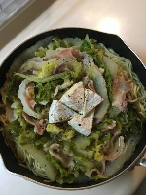 白菜と豚肉のチーズ鍋