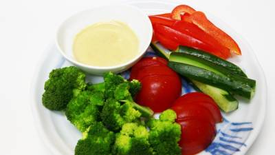 ゴーヤーのアンチョビソースがけ