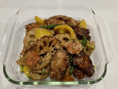 れんこんと鶏むねのチャイナデリ風