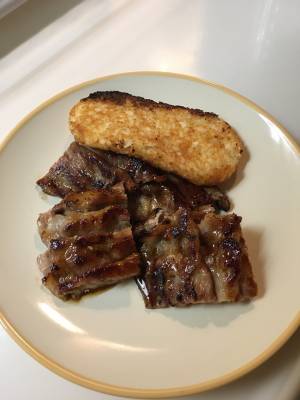 豚薄切り肉のボリュームステーキ