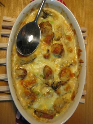 かきと帆立てとかぶのグラタン