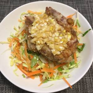 蒸し鶏のパリパリ焼き