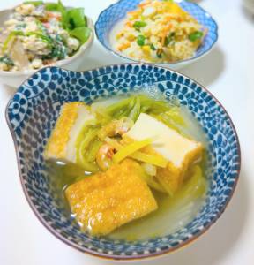 白菜と厚揚げのとろみ煮