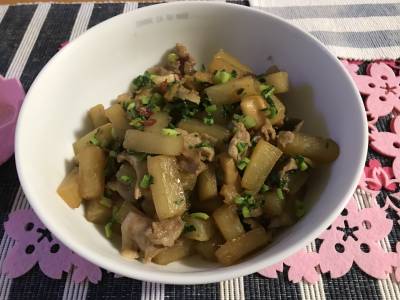 大根と豚肉のきんぴら
