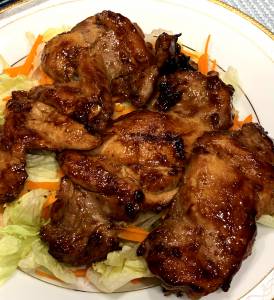 鶏の照り焼き 黒酢風味