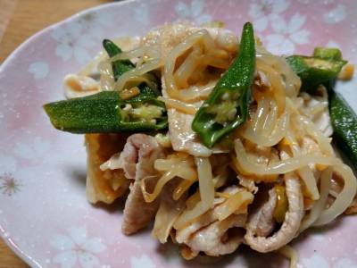 豆もやしと豚しゃぶの香味サラダ