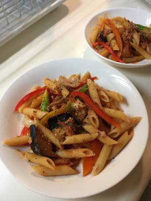 ツナと夏野菜のお手軽パスタ