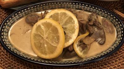 鶏レバーのレモンシチュー