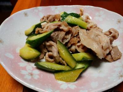 豚肉ときゅうりのサッと煮