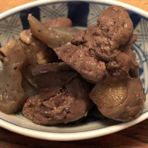 鶏レバーとこんにゃくのピリ辛煮