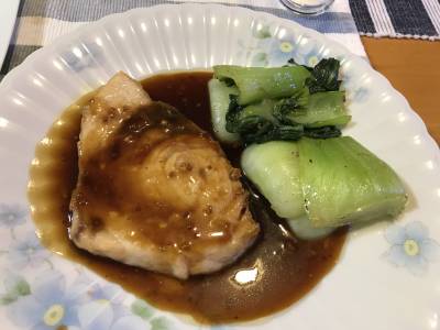 かじきのソテー 粒マスタードソース