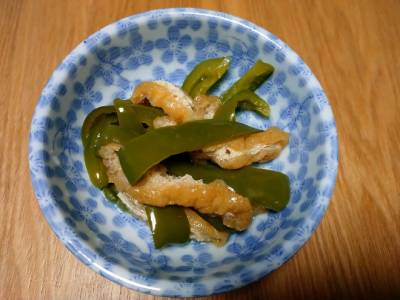 ピーマンと油揚げの煮物