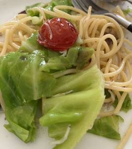 キャベツとアンチョビのスパゲッティ