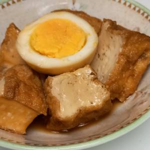 ゆで卵と厚揚げの甘辛煮