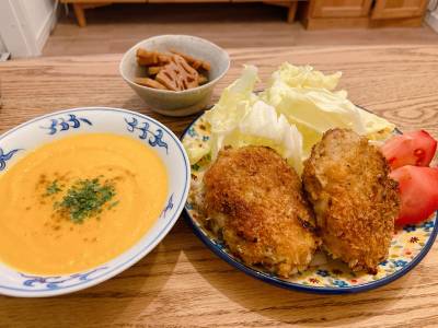 春キャベツたっぷりのメンチカツ