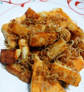 長芋とじゃこのバターじょうゆ炒め