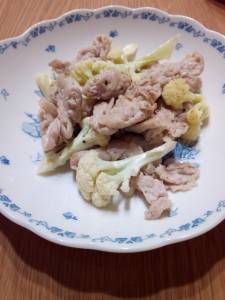 豚肉とカリフラワーの甘酢炒め