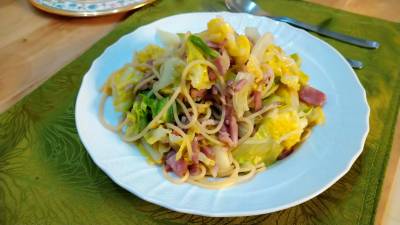 春キャベツのシンプルパスタ