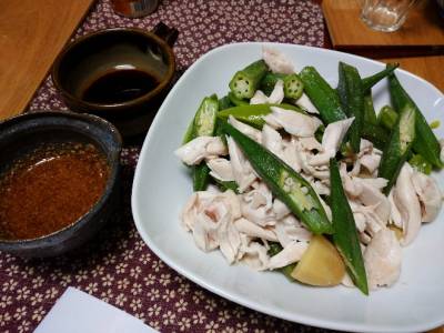 鶏ささ身のフライパン蒸し