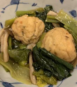 小松菜とがんもの含め煮