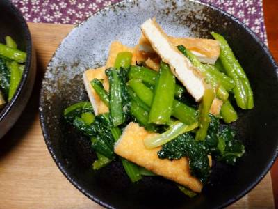 小松菜と厚揚げのナムル