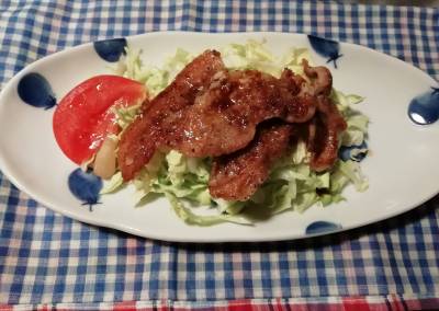 せん切り春キャベツのポークジンジャー