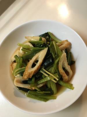 小松菜とちくわのサッと煮